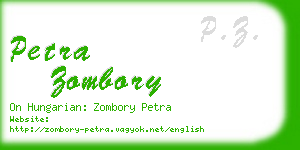 petra zombory business card